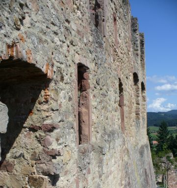 Inside view of the Landeck Castle Ruins