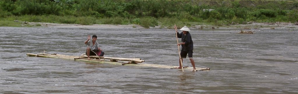 Raft across Lariang River