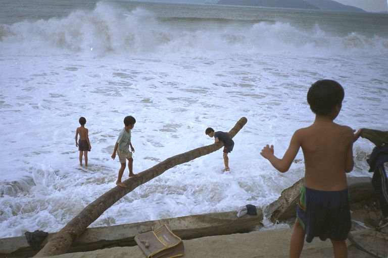Kids playing at Nha Trang Beach